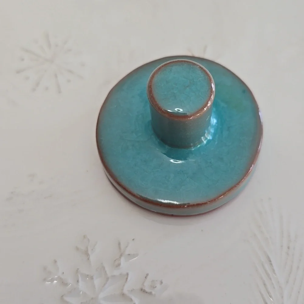 Set of 2 Rycraft Cookie Stamps with Handle  Terrra Cotta Nightingale Holly  Blue